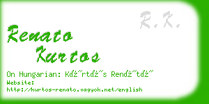 renato kurtos business card