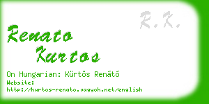 renato kurtos business card